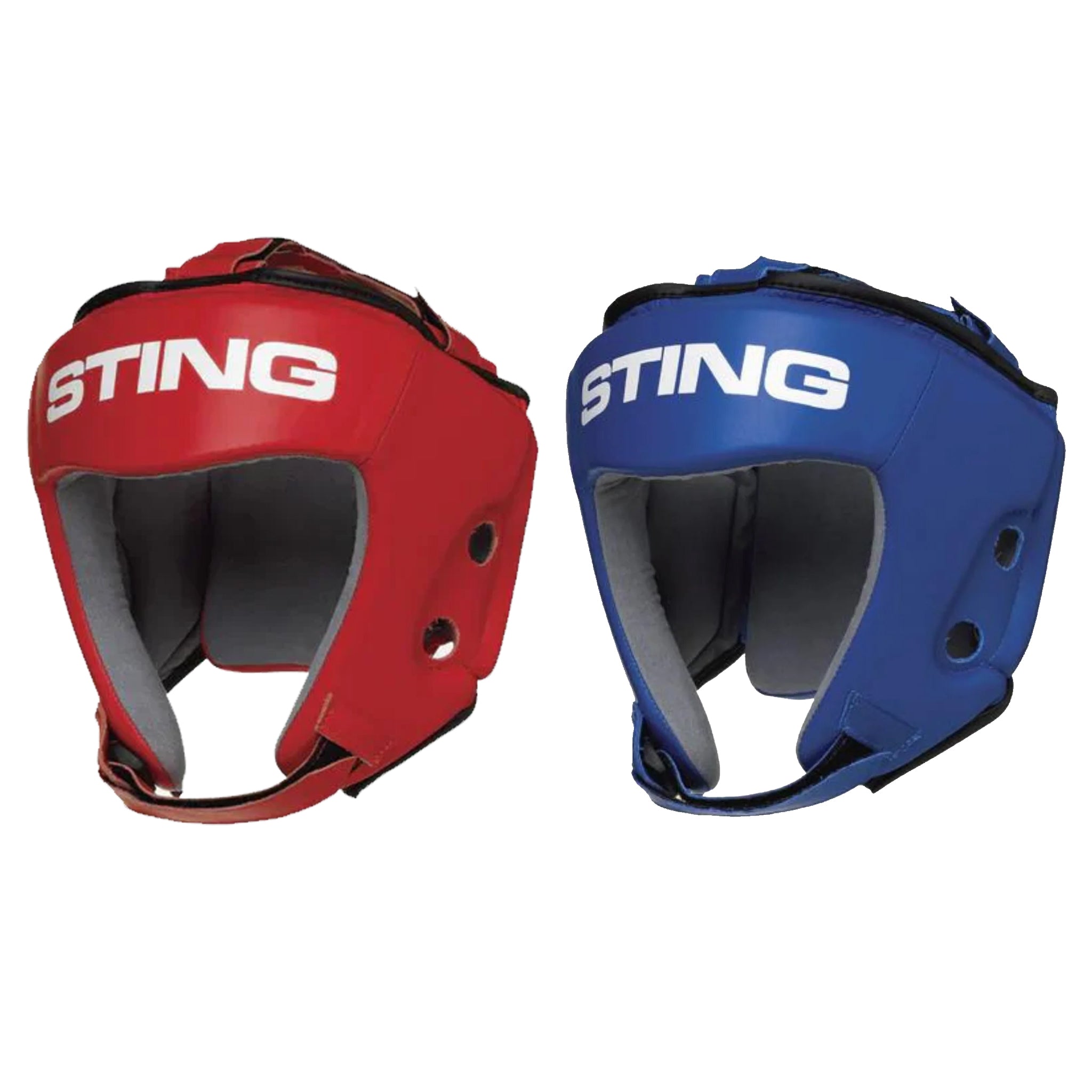 Sting Competition Approved Head Guard Blue and Red