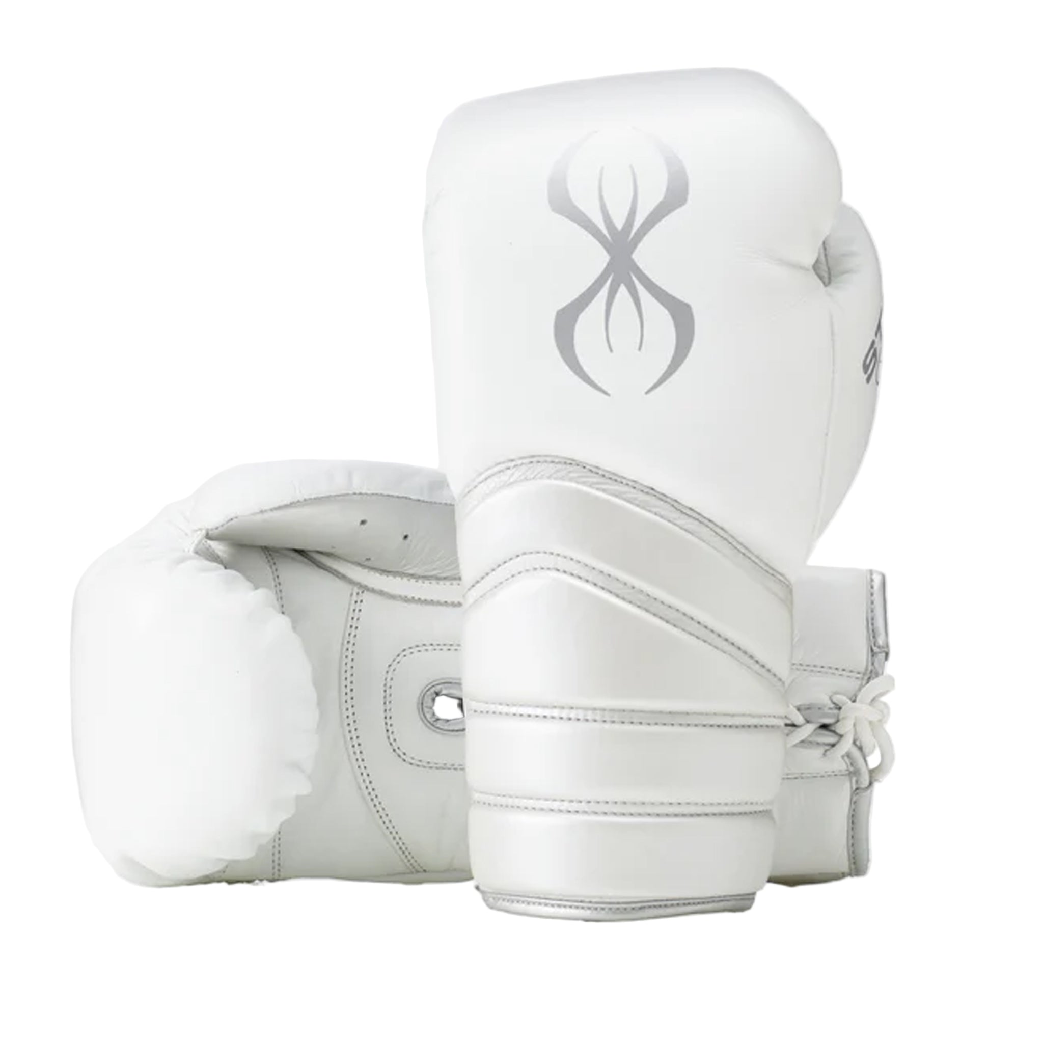 Sting Viper X Lace Sparring Gloves White Silver
