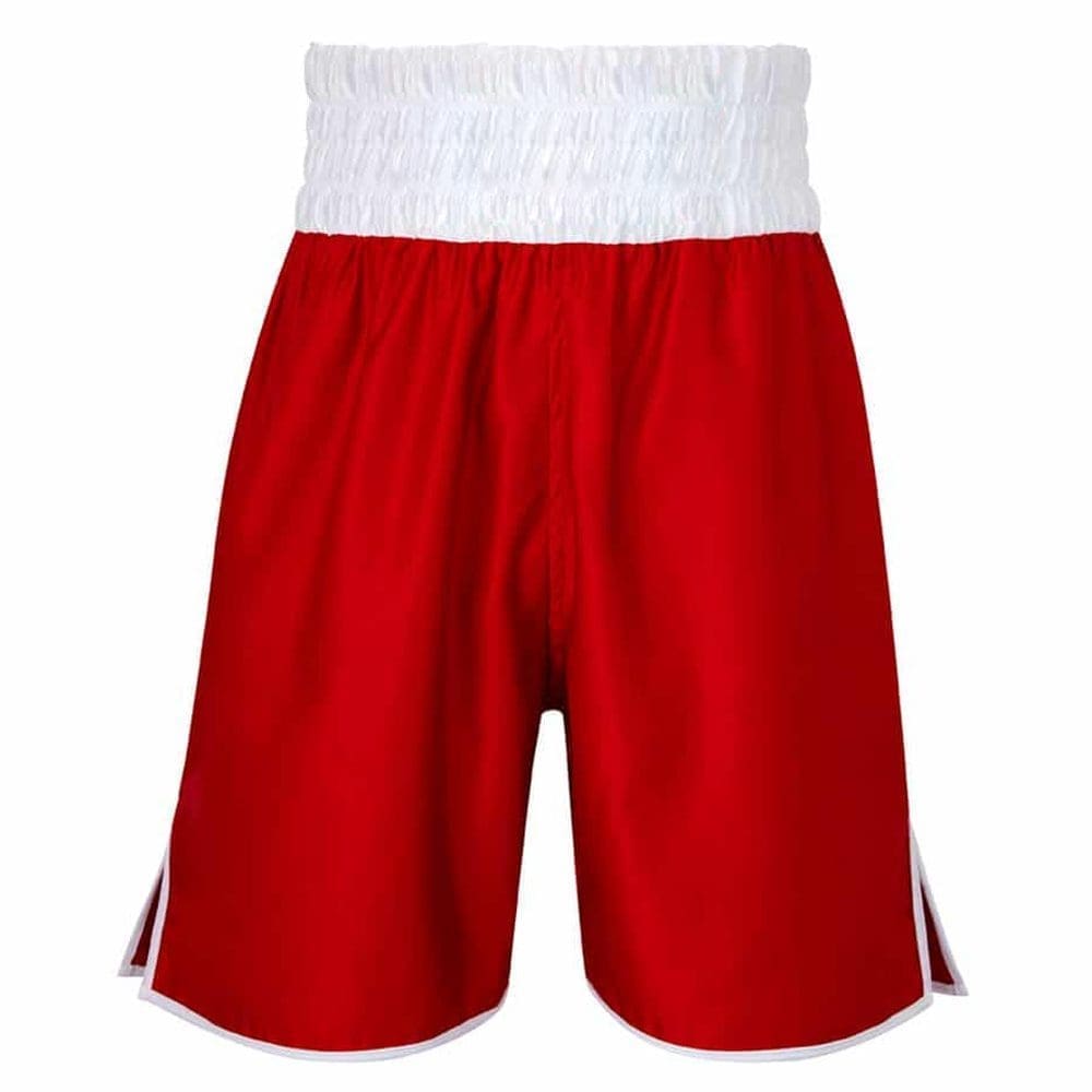 Suzi Wong Hagler Boxing Shorts red with white waistband