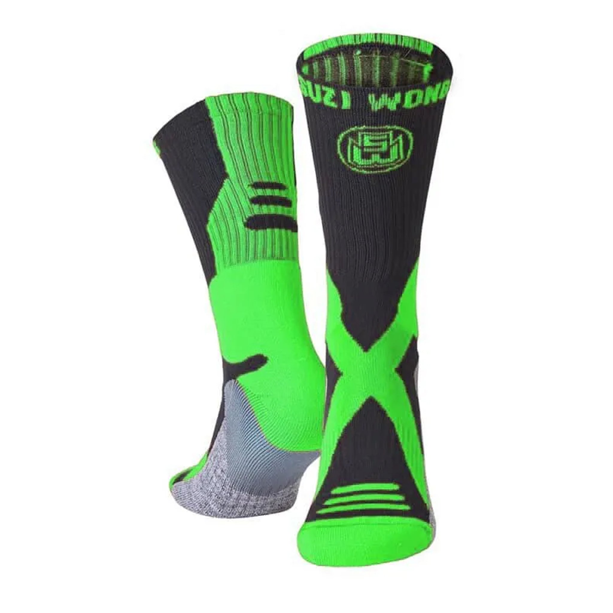 suzi wong x sole boxing socks neon green black