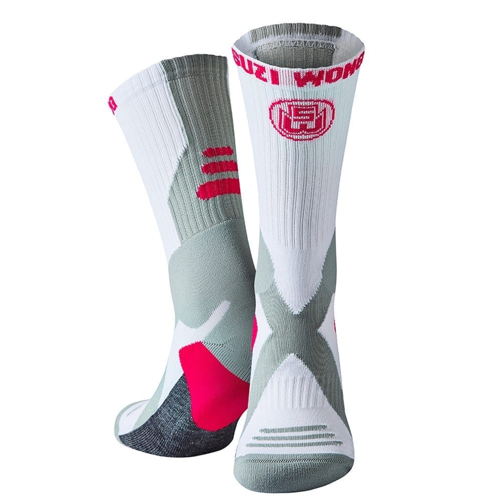 Suzi Wong X Sole Boxing Sock Neon Pink with white and grey