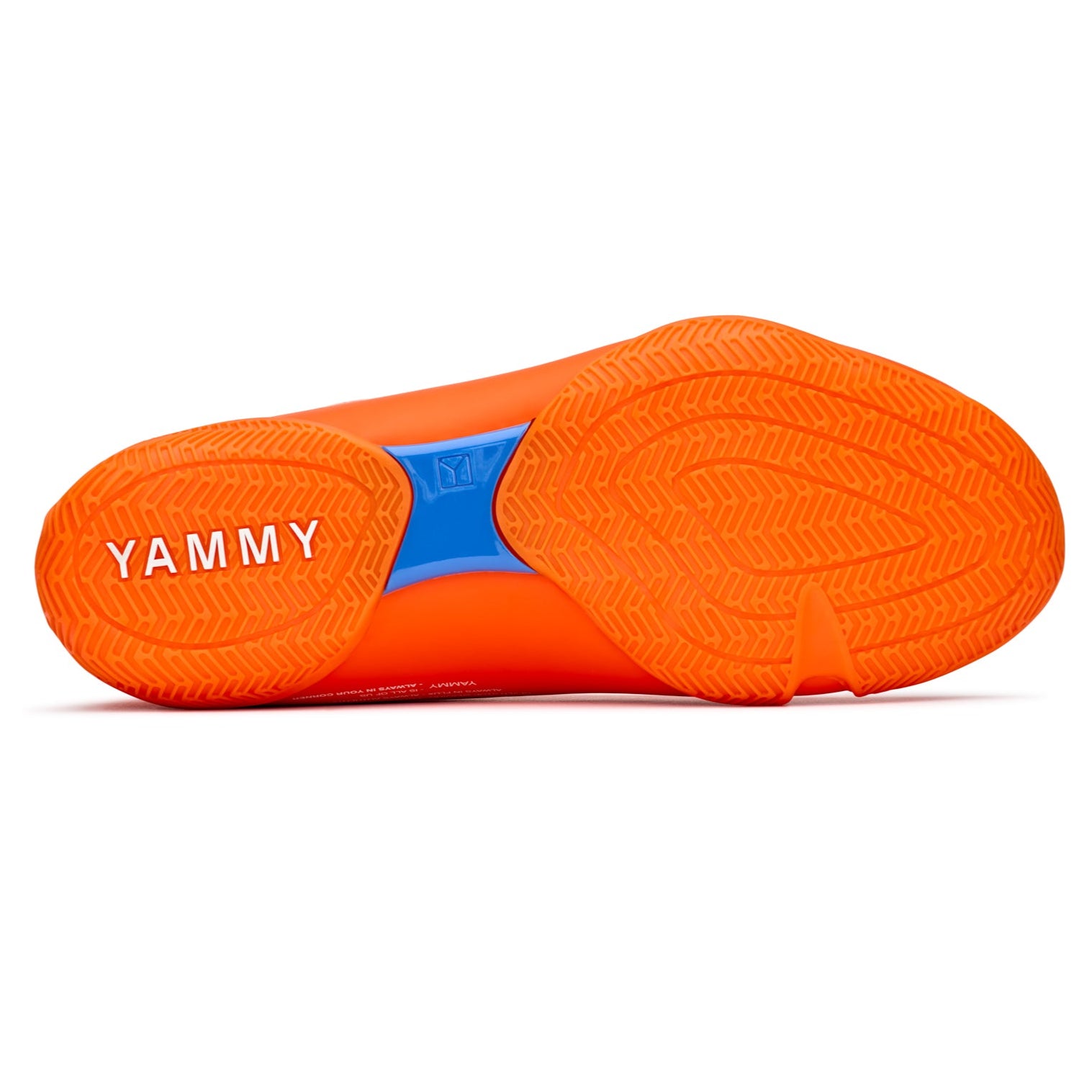 Yammy Flux Mid Boxing Boots orange  sole with white yammy boxing logo